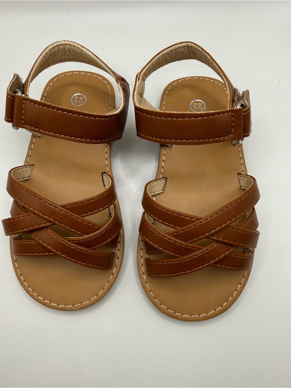 Kids Brown Strappy Sandals